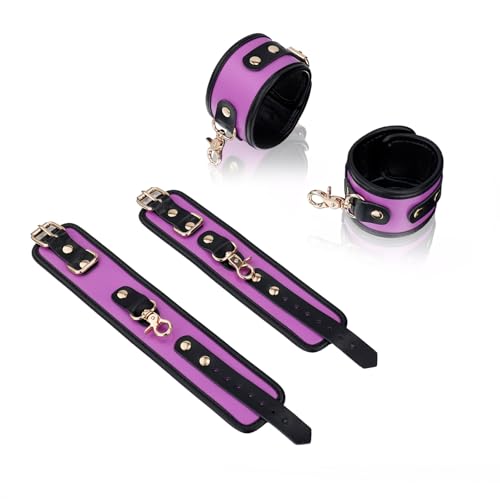 3 in 1 Heavy Duty Stainless Steel Expandable Spreader Bar with 4pcs PU Rose-Gold Adjustable Straps,Workout Bar for Home Gym Training Bar,Portable Detachable Pilates Kit - style: Silver+Purple PU Kit