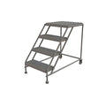 Tri-Arc WLWP042424 4-Step Forward Descent Mobile Steel Work Platform, 24-Inch x 24-Inch Platform - size: 24" x 24", style: 4-Step
