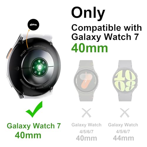 12 Pack Sport Bands Galaxy Watch Bands and 12 Pack Galaxy Watch Cases Compatible with Samsung Galaxy Watch 7 40mm 44m Case Protector, Silicone Sport Watch Bands&Storage Organizer for Women Men - size: Watch 7 40mm