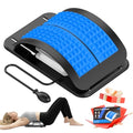 Back Stretcher for Lower Back Pain Relief, Adjustable Lumbar Traction Device, Ergonomic Spine Board with Acupressure Points, Back Massager for Spinal Decompression and Scoliosis - color: Blue