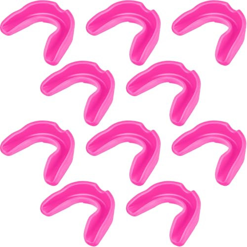 BBTO 20 Pcs Football Mouthguards Bulk | Youth & Adult Mouth Guard No Boil Mouthpiece Adult Youth Braces Soft Mouth Guard for Lacrosse Basketball Hockey Wrestling - color: Pink, size: L