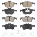 Front & Rear Ceramic Brake Pads Set for Ford Escape 13-16 FWD, Focus 12-18, for Mazda 3/5, for Volvo C30/C70/S40/V50 Select Models 8PCS