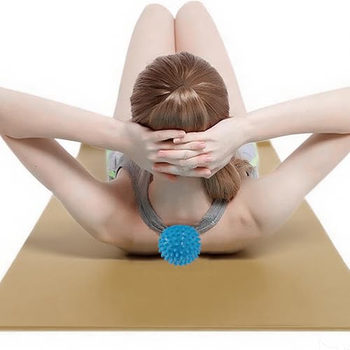 Spiky Massage Balls- 3PCS (Firm, Medium and Soft) Muscle Massager Ball for Feet, Back, Neck, Muscles, Foot Arch Trainer, Exercise, Physical Therapy, Hands Massager Roller for Plantar Fasciitis - color: Bluepurpleyellow