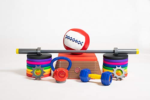 WOD Toys® Dumbbell Mini - Kids Classic Hex Dumbell Toy Weight with Ergonomic Handle - Safe, Durable Fitness Toys for Kids Fitness Participation - Kid Gym Workout and Exercise Equipment for Toddlers and Children