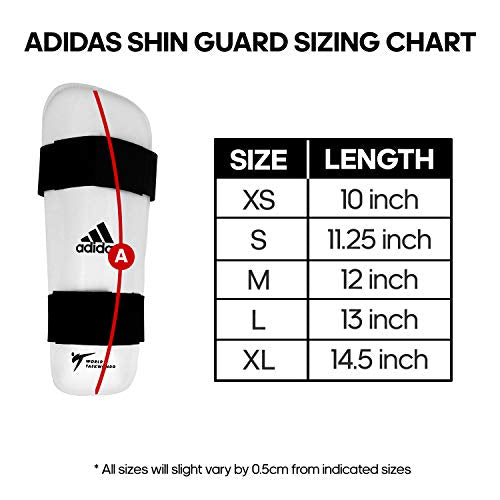 adidas WT Approved Taekwondo Shin Protector - size: Large
