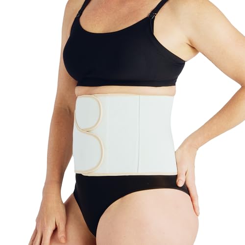 Belly Bandit BFF Postpartum Belly Wrap, Adjustable Abdominal Wrap | Post Pregnancy Recovery, Corset-Inspired Design for Waist, Core, and Back Support for C-Section or Natural Birth - color: Cream, size: Small