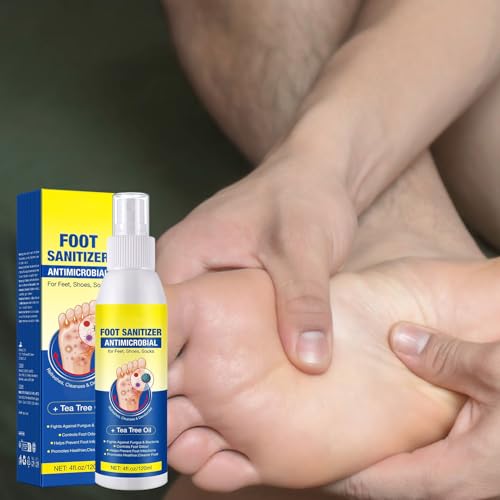 Foot Socks Odor Removal Spray, Helps Extend Shoe Lifespan, 120ml, Natural Foot Spray, Shoe Deodorizer, Easy To Apply, For Women Men Adult Post-Workout Travel Home Athlete Gym School