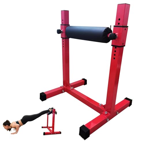 Bulgarian Split Squat Stand, Single Leg Squat Stand, Single Leg Squat Roller, Lower Body Specialty Machine for Home Gym - color: Red