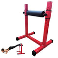 Bulgarian Split Squat Stand, Single Leg Squat Stand, Single Leg Squat Roller, Lower Body Specialty Machine for Home Gym - color: Red