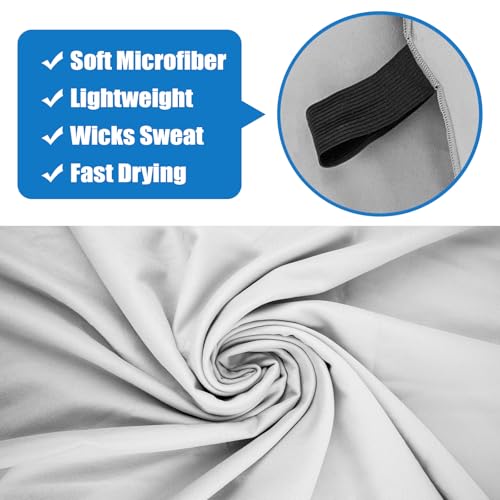 Travel Body Towel L Size Microfiber Quick Dry Lightweight for Men Women Camping Hiking Beach Swimming Pool Yoga Mat Towels(Light Grey, 1 Pack L) - color: Light Grey, size: 1 Pack L