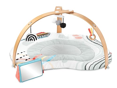Skip Hop Baby Play Gym Montessori-Inspired 3-in-1 Sensory Tummy Time Activity Mat with 25+ Developmental Activities 4 Toys and 5 Parent Guide Cards with Stage-Based Activities Discoverosity Age 0-2y - color: Discoverosity Gym
