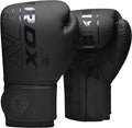 RDX Boxing Gloves, Pro Training Sparring, Maya Hide Leather, Muay Thai MMA Kickboxing, Men Women Adult, Heavy Punching Bag Focus Mitts Pads Workout, Ventilated Palm, Multi Layered, 8 10 12 14 16 18 Oz - color: BLACK, size: 16 OZ