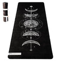 Yoga Mat With Strap 5mm Non Slip Suede & TPE - Eco-Friendly Fitness & Exercise Mat for Home Gym, Pilates, Hot Yoga, and Meditation - Lightweight Durable 72 x 24 inch Workout Mat for Women, Men - color: Black