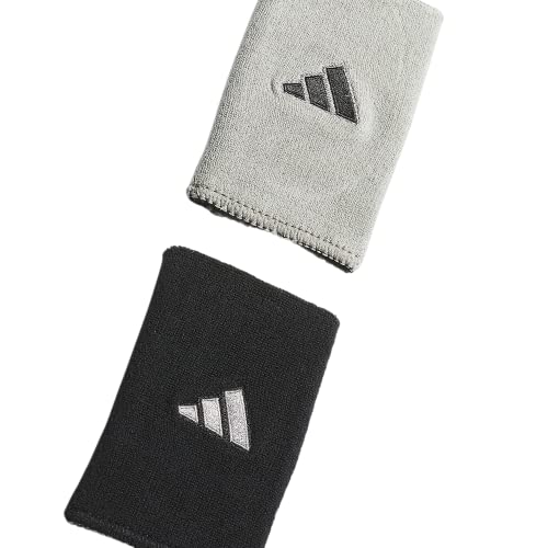 Adidas Unisex-Adult Interval Reversible Wristband – Athletic Sweatband for Men and Women - color: Black/Aluminum 2/White/2.0/Large