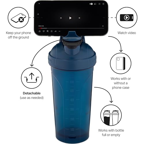 Hydra Cup ProFlow [2 Pack] 28 oz Shaker Bottles for Protein Shakes, Shaker Cups with Ball Blender Whisk, Shaker Bottle with Handle, Travel To Go, BPA Free (Red & Blue, 28oz) - color: Red & Blue