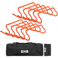 GHB Agility Hurdles 8" Speed Agility Training Hurdles, Detachable Sturdy Hurdles Training Equipment Set with Carry Bag for Kids,Athletes,Soccer,Basketball - size: 10 Pack