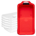 Mister Rui Paint Tray Set, 4 Inch Paint Tray and Liners-6 Pack, Sturdy Plastic Paint Tray with 5 Tray Liners, Paint Pan Liners, Small Paint Trays for Painting - size: 4 Inch, 6 Pack