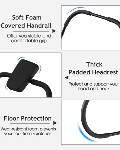 Crunches Ab Equipment, Ab Crunch Roller, Sit-Up Assistant Device, Ab Workout Machines for Home Exercise, Core Strength, Black