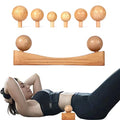 Psoas Release Tool,Neck Back Psoas Hip Hook Stretcher,Wood Therapy Massage Tools,with Adjustable 6 Massage Heads - color: Nature Color