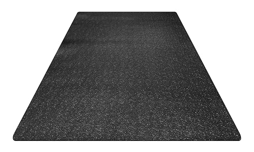 Rhino Mat Rhino-Hide Fitness Equipment Mat - 0.095” Thick PVC Floor Protector for Treadmill, Bike, Rowing & Elliptical - Non-Slip, floor protection, Noise-Reducing, Waterproof, DINP-Free, Made in USA - color: Black, size: 36"×96"