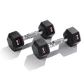 Sunny Health & Fitness Hex Style Dumbbell 5 LBS TO 50 LBS Chrome Handles, Hand Weight for Strength Training, Home Gym, Exercise, Workout Equipment Multiple Size Options - style: 4.5 KG / 10 LBS (Pair)
