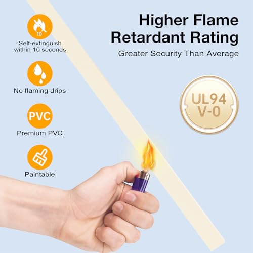 Delamu 157in Cord Covers for Wires on Wall, Cord Hider for 1 Cord, Paintable Cable Hider, Cable Management Wire Covers for Cords, L15.7 W0.55 H0.4in, Beige - color: Beige, size: 157in L x 0.55in W x 0.4in H