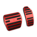 LEXLEY,with Kicks Logo 2PCS Anti-Slip Aluminum Brake Gas Pedal Pads,Auto No Drilling Accelerator Pedal Covers Only for Nissan 2018-2025 Kicks-RED - color: RED