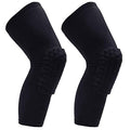 PISIQI Knee Pads Compression Pads Long Leg Sleeve Collision Avoidance Brace Protection Knee Sleeve for Basketball Football Volleyball Cycling (1 Pair) - color: Black, size: Medium