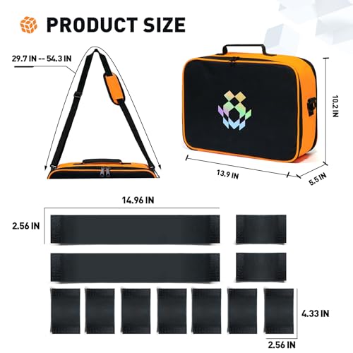 Transparent Speed Cube Storage Case - Visible Rubix Cube Soft Carrying Case for 12+pcs Different Types Cube, Compatible with Cube Tripod, Competition Cubing Timer, Lube & Tools for Home Travel - color: Transparent Front