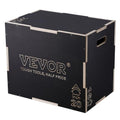 VEVOR 3 in 1 Plyometric Jump Box, Easy-to-Assemble Wood Plyo Box for Jumping Trainers, Home Gym Training and Conditioning - style: 24"x20"x16"