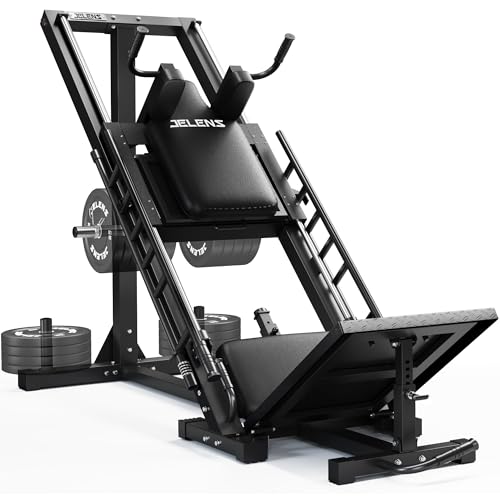 JELENS Leg Press Hack Squat Machine, Leg Machine for Home Gym with Linear Bearing, L11 Professional Adjustable Leg Exercise Machine, Lower Body Workout - color: Black, size: L11