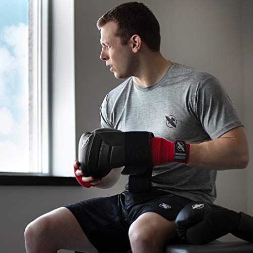 Hayabusa Quick Gel Hand Wrap Boxing Gloves | Slip-On Design, Padded Knuckle Protection, Hook and Loop Closure, Muay Thai Kickboxing, Men and Women, Sparring - color: Black, size: Small