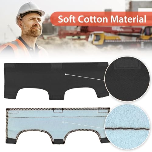 10Pcs Hard Hat Sweatband Washable Cotton Hardhat Liner Reusable Hardhat Accessories Air Cushion Sweatband - color: Black 10pcs