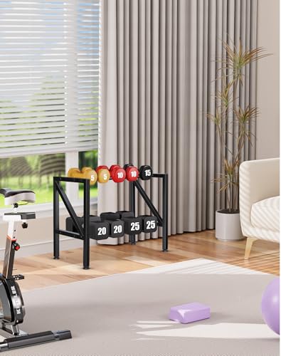 FHXZH Dumbbell Rack Stand Only - Adjustable Weight Rack for Home Gym, Heavy-Duty Weight Stand for Dumbbells Kettlebells - color: Black-Small