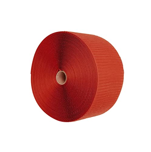Tumbl Trak Hook Mat Fastener | 42' Long & 4" Wide | Hook Fastener for Carpet Bonded Foam Seams | for Gymnastics and Cheer Gym Floors (Red) - style: Red
