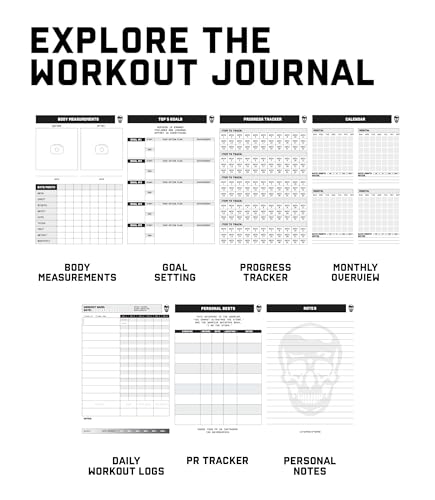 Gymreapers Workout Journal For Men & Women – Fitness Journal To Track Weight Loss, Muscle Gain, Gym Exercise & Bodybuilding Progress – Fitness Planner Log Book With Calendar To Achieve Wellness Goals