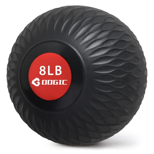 Slam Ball Medicine Ball Weighted Balls for Exercise and Workout, Strength, Cardio, Cross-Training and Core Workouts - color: Black, size: 8 LB