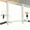 Ceiling Mount Pull Up Bar for Garage/Basement/Rafter - Heavy Duty 800LBS Adjustable Height Multi-Grip Chin Up Bar,Ceiling Joist/Beam - color: White