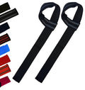 25" Powerlifting Straps (Pair) – Dominate Deadlifts with Heavy Duty Cotton Wrist Wraps – Maximum Grip Support for Strength Training & Weightlifting – Black/Red – For All Lifters: Newbies, Pros, Young Guns & Gym Vets - color: Black with Grey Padding