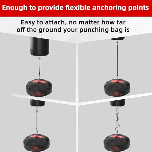 Double End Heavy Bag Anchor：Heavy-Duty Floor Anchor for Boxing Bags - Punching Bag Stand Weight Boxing Accessories Core Training Weight Bag for Gym Home