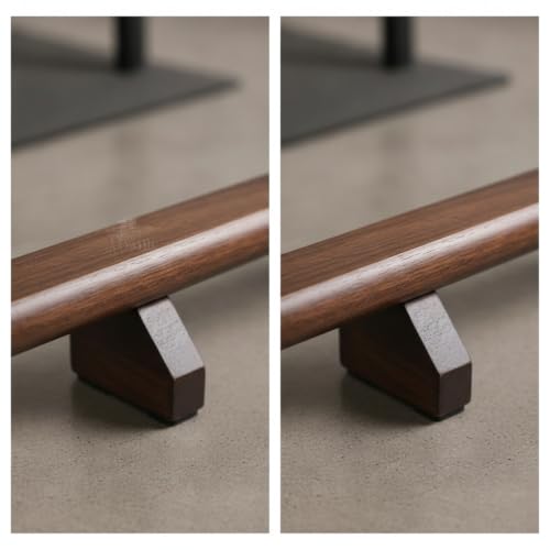 Upper Upper Body Stands Wooden Parallettes for Fitness Studio - color: Red Walnut