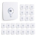 24PCS Picture Hangers Without Nails, Wall Hangers Without Nails, Adhesive Wall Hooks, to use Inside Kitchen, Bathroom, Home and Office (8mm) - style: A