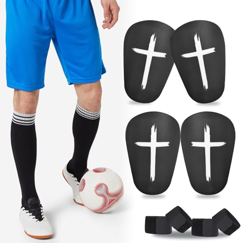 TOMIYO Mini Shin Guards Soccer,Small Extra Small Protective Equipment Pads | Small Tiny ShinGuards Kids Ages 4-6 Calf Protective Gear Fixed Straps and Socks, Light Soft EVA Reduce Impact for Player - color: Black Base Cross, size: Small