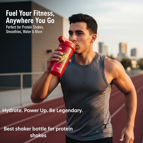 PerfectShaker ACTIV DC Series | Leak-Proof, BPA-Free, Shatter-Resistant | ActionRod Mixing Technology for Smooth Blends | Gym, Fitness & Sports Shaker - 28oz (FLASH) - color: FLASH
