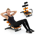 Goplus Ab Machine, Core Abdominal Trainer w/ 3-Position Adjustable Backrest, Foam Support, Ab Trainer Sit Up Bench Chair Ab Rocket Exercise Equipment for Home Gym Full-Body Workout