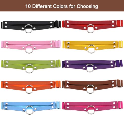 Adjustable O-ring Leg Garter, Elastic Thigh Garters Belt for Women, 1 Pair - color: Brown