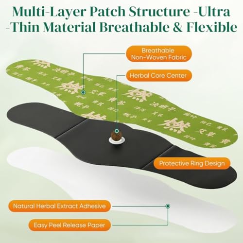 CRIVERY Hanpo Japanese Herbal Patch Pad Balance, 2 Boxes Japanese Herbal Balanc Patches, Comfort Non-Irritating Design Patch, Easy Topical Use(10 Patches)