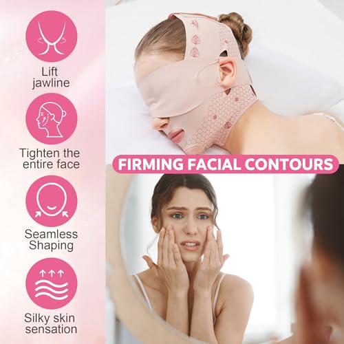 Face Strap Forehead Lift Band, Face Lift Belt Comfortable Forehead Bandage For Sleep Mask Chin Up Face Lift Vshaped Strap