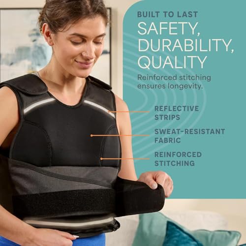 Lifepro Adjustable Weighted Vest for Women & Men - Flexvest 15 or 20 lb Workout Vest – Reflective Fitness Weight Vest with Phone Pocket for Running, Cardio, Strength Training - size: Women