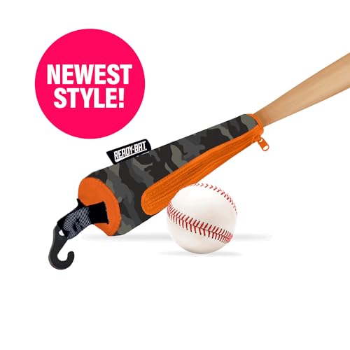 Handle Cover - Baseball Bat Cover Sleeve Protects Vehicle & Bat Grip - Batting Gloves & Helmet Companion with Zippered Hook - Softball Accessory - color: Camo